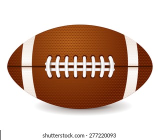 American football ball isolated on a white background. Vector illustration