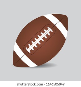 American football ball, isolated, vector illustration.