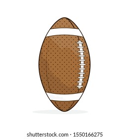 American football ball isolated. Vector rugby ball icon. Football icon
