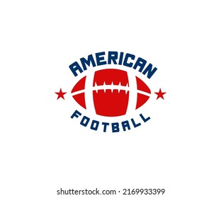 American football ball  logo design. Active game, Sport Concept, Ball in sports american football popular sport competition to find winner vector design and illustration.
