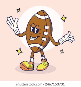 American Football Ball Mascot Character