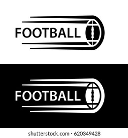 american football ball motion line symbol vector