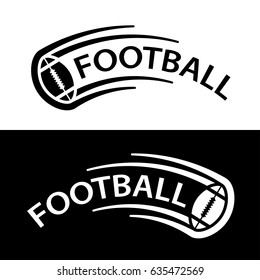 american football ball motion line symbol vector