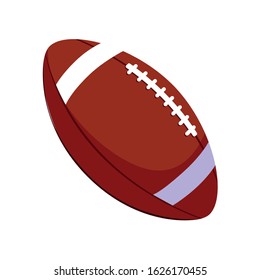 american football ball on white background vector illustration design
