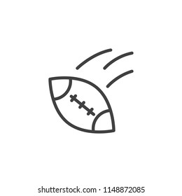American football ball outline icon. linear style sign for mobile concept and web design. Sport simple line vector icon. Symbol, logo illustration. Pixel perfect vector graphics