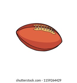American football ball. Pop art retro vector illustration vintage kitsch