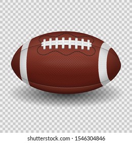 American football ball. realistic icon. vector illustration isolated on transparent background