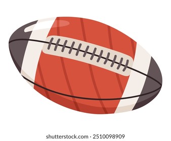 American football ball. Realistic sport ball vector illustration isolated on transparent background