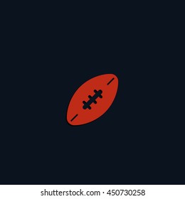American football ball. Rugby ball illustration.