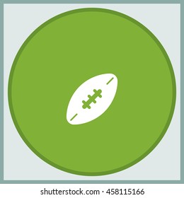American football ball. Rugby ball illustration.