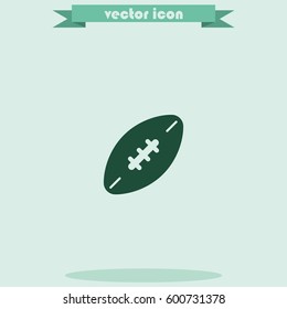American football ball. Rugby ball illustration.