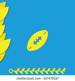 American football ball. Rugby ball illustration.