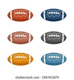 American Football ball Seamless Pattern, Soccer Ball Seamless Pattern.