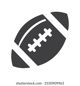 American Football Ball Silhouette - Simple Vector Design.