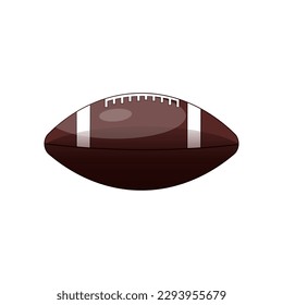 American Football ball.  Soccer Ball isolated on white background. Vector illustration with editable stroke. Sport equipment.