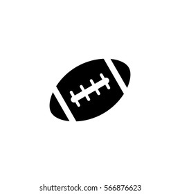 American football ball solid icon, college and sport element, rugby vector graphics, a filled pattern on a white background, eps 10.