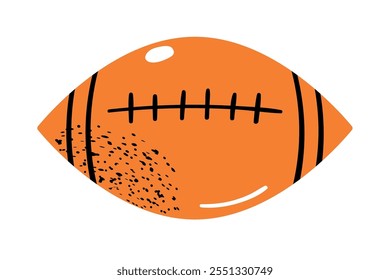 american football ball sport equipment icon isolated