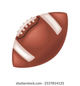 american football ball sports equipment isolated