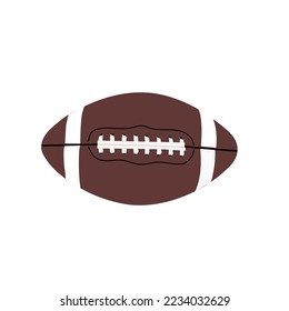 American football ball stock illustration on white background