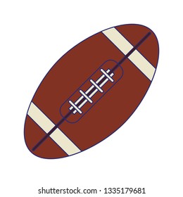 american football ball symbol blue lines