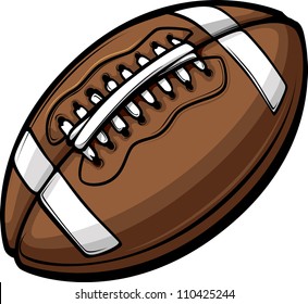 American Football Ball Template Cartoon Vector Illustrations