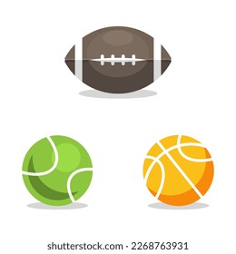 American Football, Tennisball, Basketball