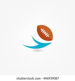 American football ball. Vector