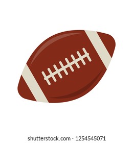 American football ball vector icon isolated on white background