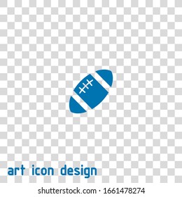 american football ball vector icon on white background