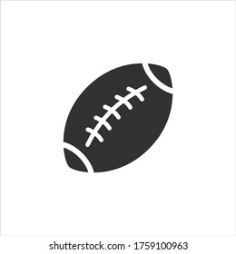 American football ball vector icon on white background