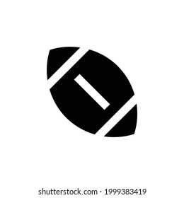 American football ball vector icon, isolated on white background