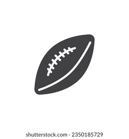 American football ball vector icon. filled flat sign for mobile concept and web design. Football ball glyph icon. Symbol, logo illustration. Vector graphics