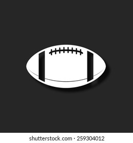 American football ball  - vector icon with shadow