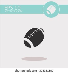 American football ball vector icon.