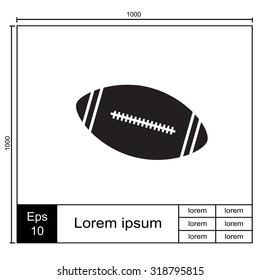American football ball - vector icon.