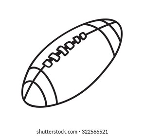 American football ball vector icon