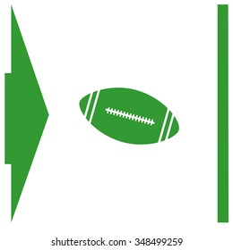 American football ball - vector icon.