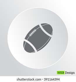 American football ball vector icon.