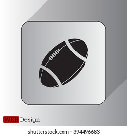 American football ball vector icon.
