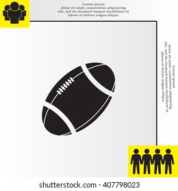 American football ball vector icon.