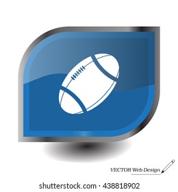 American football ball vector icon.