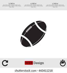American football ball vector icon.