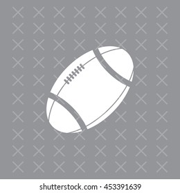 American football ball vector icon.