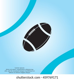 American football ball vector icon.