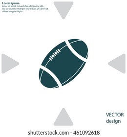 American football ball vector icon.