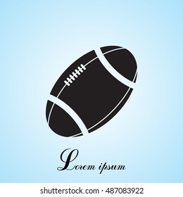 American football ball vector icon.