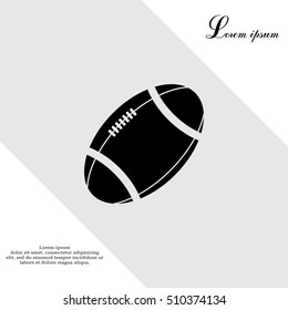 American football ball vector icon.