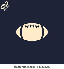 american football ball - vector icon