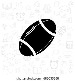 American football ball vector icon.