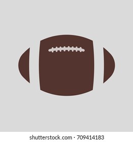 American football ball. Vector icon or sign illustration